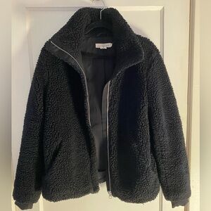 Women's Black Sherpa Jacket